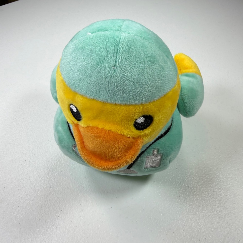 FuzzYard Duck Doctor Plush Dog Toy Unisex OS Teal Excellent Squeaky Scrubs